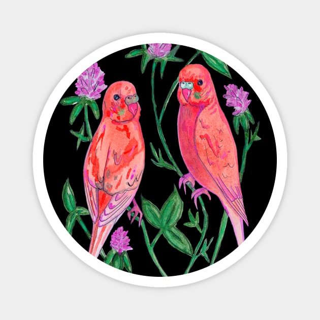 Red budgies Magnet by deadblackpony